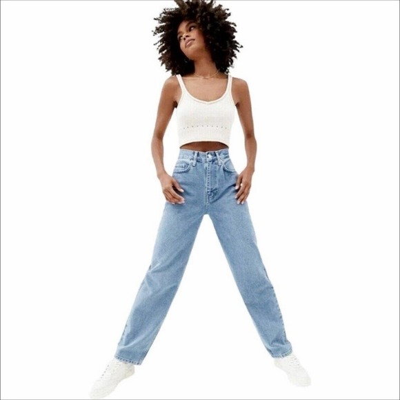 BDG Urban Outfitters High Rise Baggy Jeans Women's Size 25 Blue Y2K Skate - Picture 1 of 14